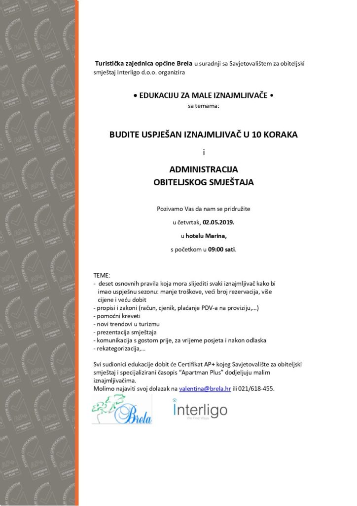 Edukacija za male iznajmljivače